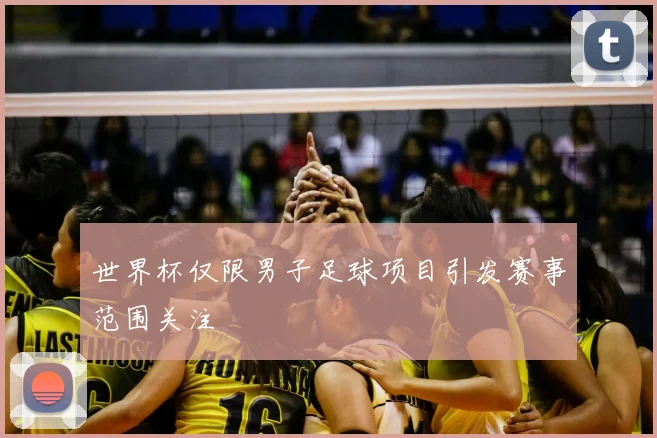 世界杯仅限男子足球项目引发赛事范围关注